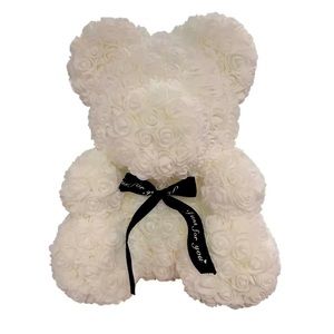 White Rose Teddy Bear 🧸